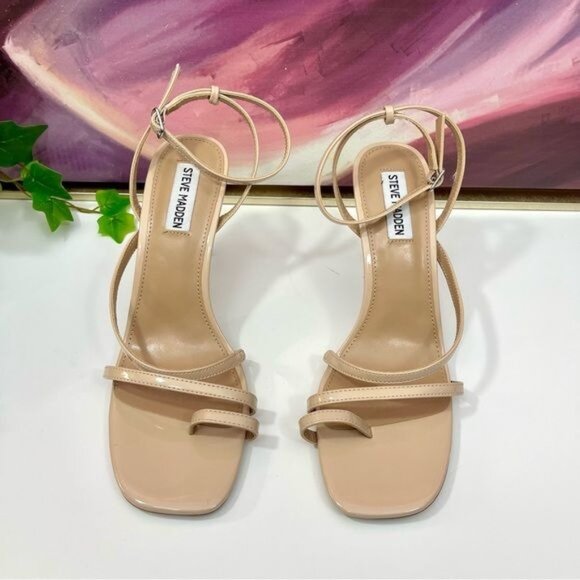 Steve Madden Strappy Sandal Stiletto Sandals in Beige Size 9.5 - Picture 3 of 10